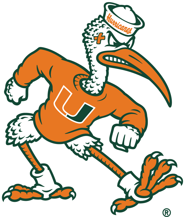 Miami Hurricanes 2024-Pres Secondary Logo diy iron on heat transfer Miami Hurricanes 2024-Pres Secondary Logo diy iron on heat transfer